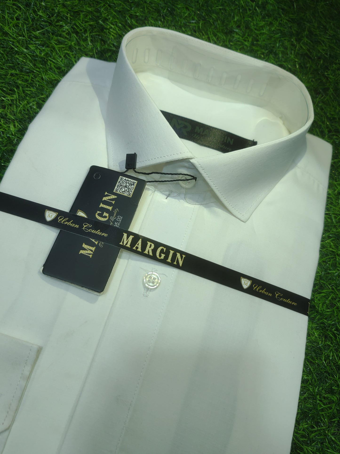 Premium TC Fabric Plain Formal Shirt - Off White