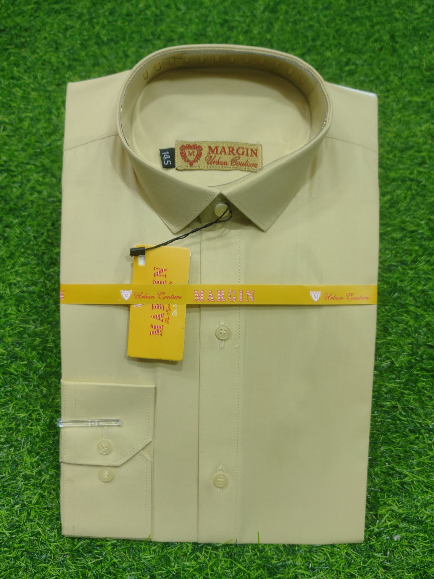 Premium TC Fabric Plain Formal Shirt - Beige