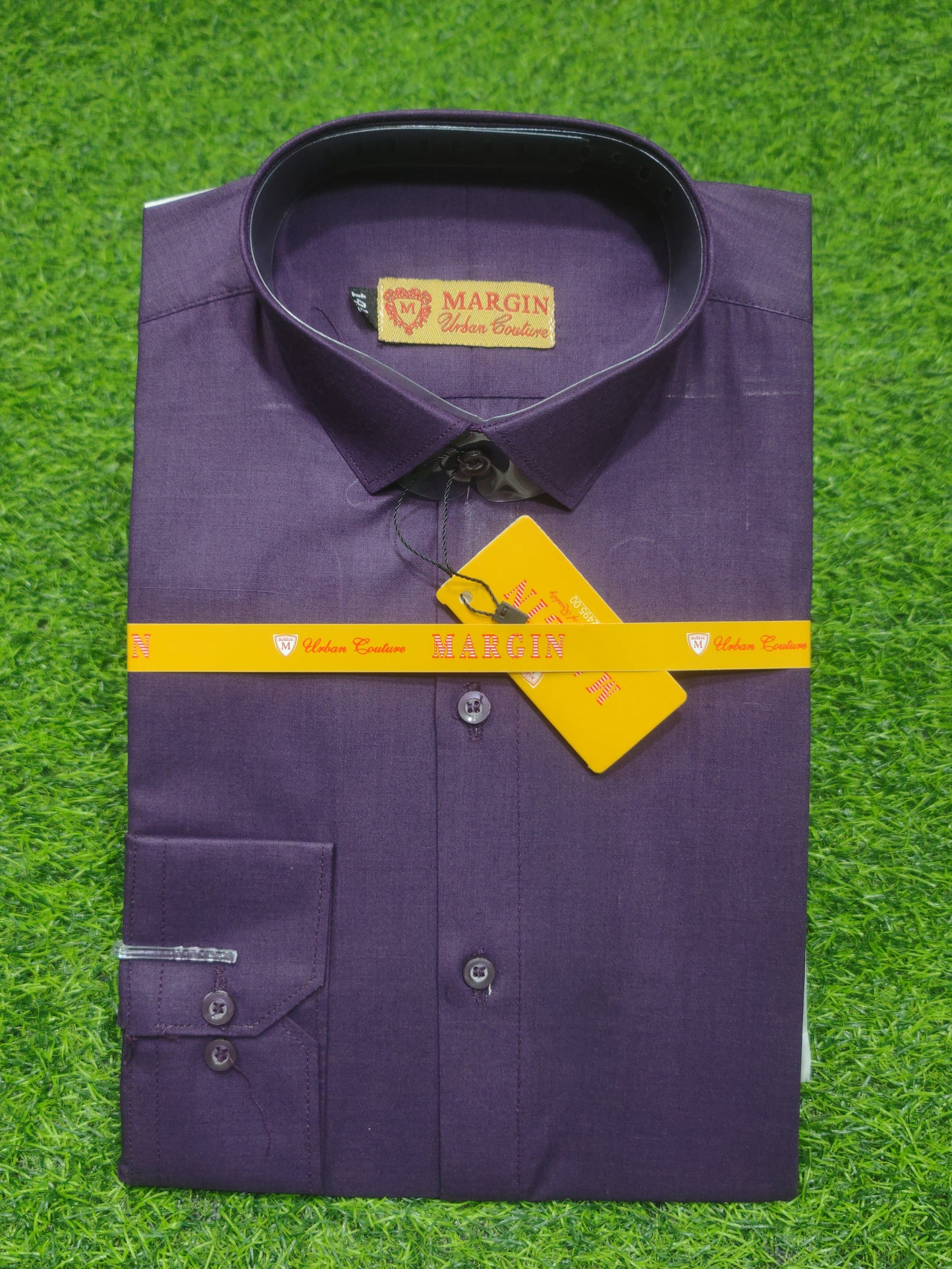 Premium TC Fabric Plain Formal Shirt - Dark Purple